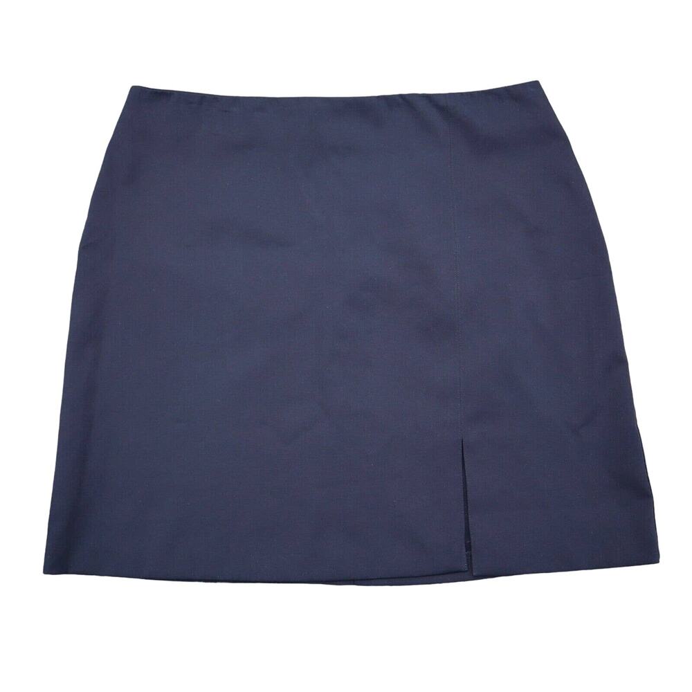 Active USA Skirt Womens 1XL Blue Side Slit Mid Rise Back Zip Above the Knee